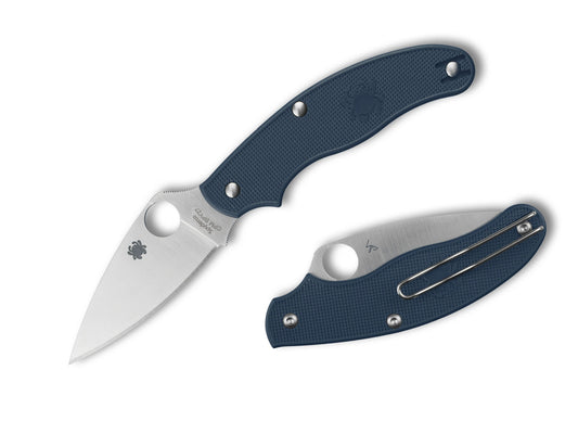 Spyderco UK Penknife Lightweight 2.95" CPM SPY27 Cobalt Blue FRN Slipjoint Folding Knife C94PCBL