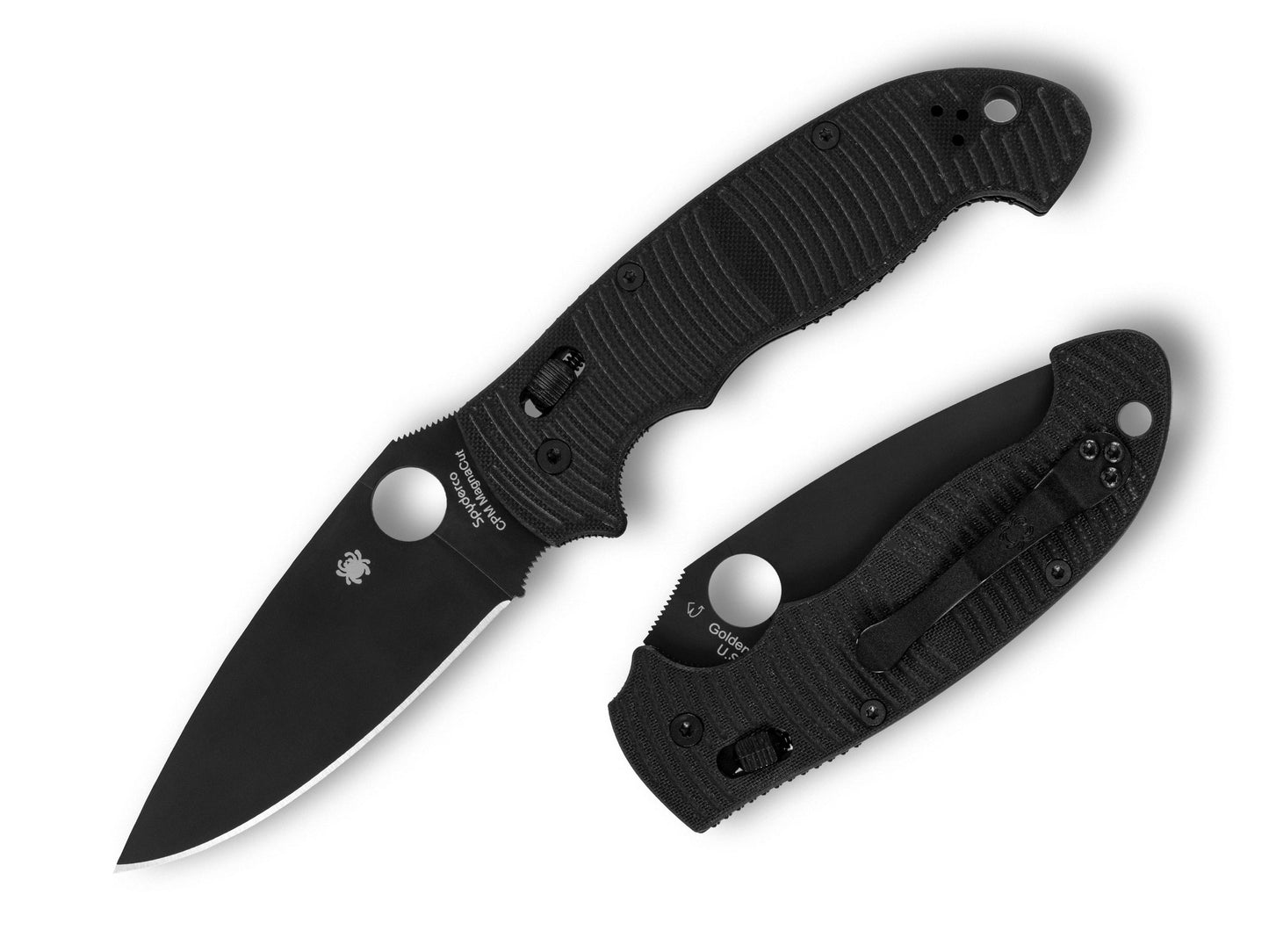 Spyderco Manix 2 XL Salt 3.85" CPM Magnacut Black DLC G-10 Folding Knife C95GMCBKP2
