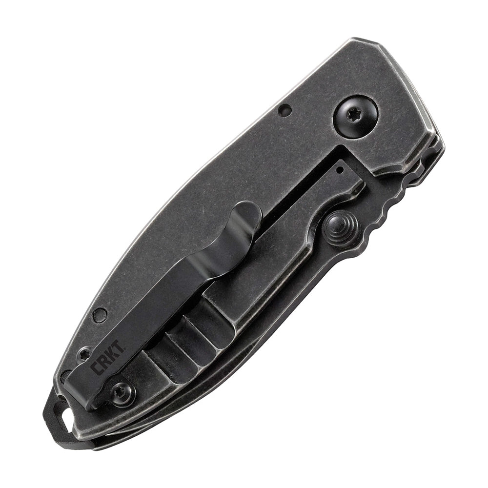 CRKT Squid 2.25" Black Stonewash Folding Knife - Lucas Burnley design - 2490KS