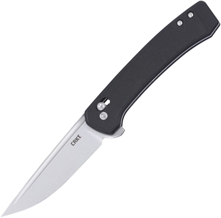 CRKT Q Compact Crossbar Lock 3.38" Sandvik 14C28N Black IKBS Folding Knife by Richard Rogers 7075
