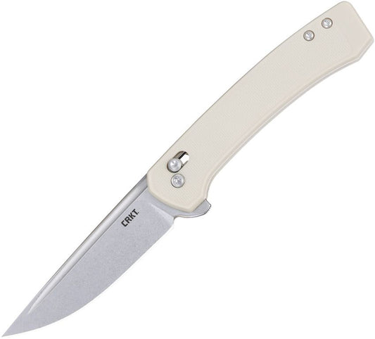CRKT Q Compact Crossbar Lock 3.38" Sandvik 14C28N Sand IKBS Folding Knife by Richard Rogers 7075S