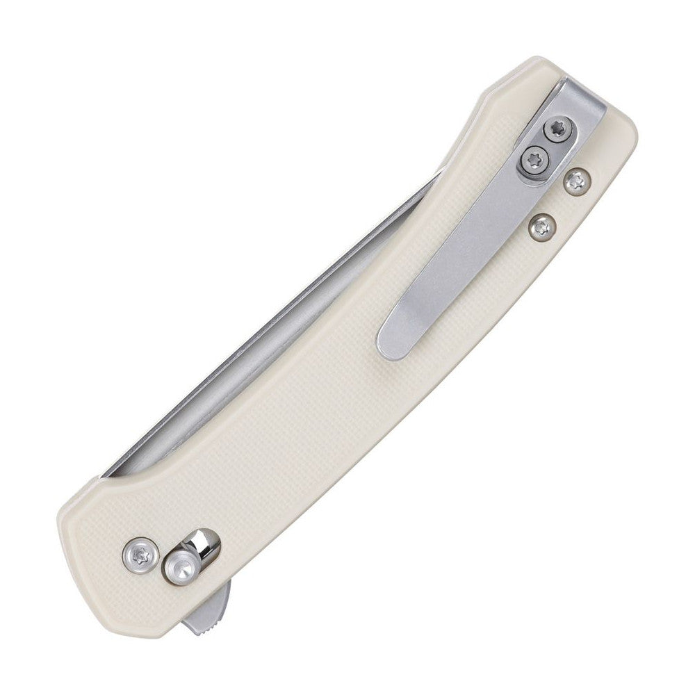 CRKT Q Compact Crossbar Lock 3.38" Sandvik 14C28N Sand IKBS Folding Knife by Richard Rogers 7075S