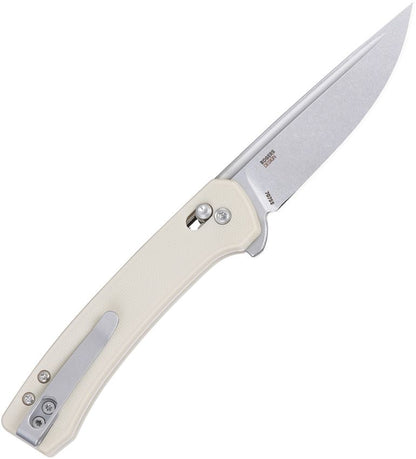CRKT Q Compact Crossbar Lock 3.38" Sandvik 14C28N Sand IKBS Folding Knife by Richard Rogers 7075S