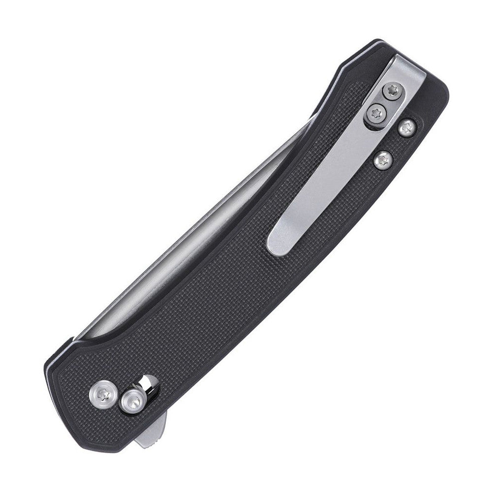 CRKT Q Compact Crossbar Lock 3.38" Sandvik 14C28N Black IKBS Folding Knife by Richard Rogers 7075