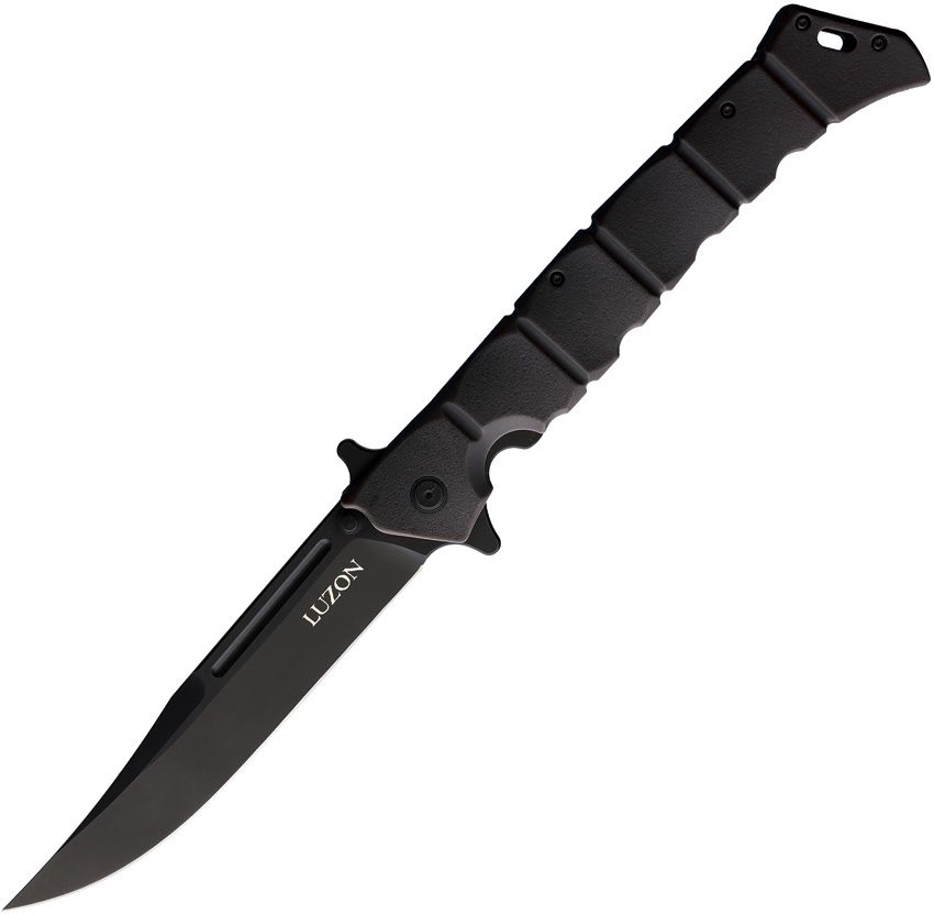 Cold Steel Luzon Large 6" Flipper Black Folding Knife with GFN Handle