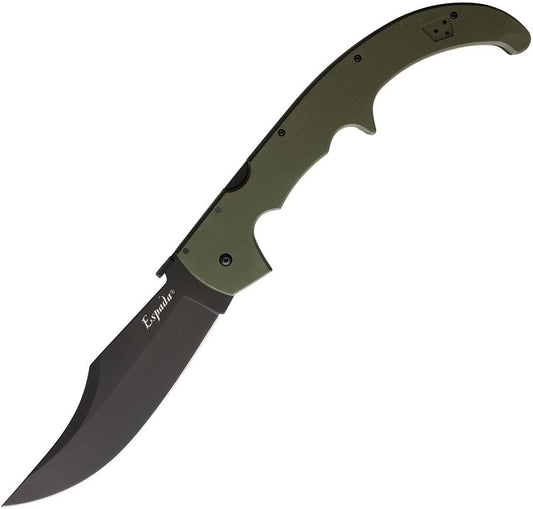 Cold Steel XL Espada 7.5" AUS10A Black/OD Green G10 Folding Knife CS62MGCODBK
