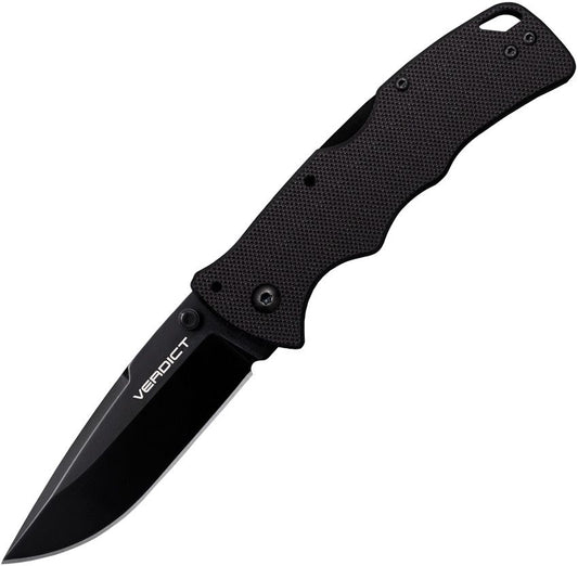 Cold Steel Verdict 3" AUS10A Black Spear Point Folding Knife FL-C3SP10A
