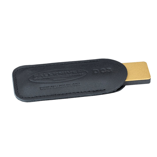 Fallkniven DC3 Compact Diamond / Ceramic Whetstone 25x75mm with Leather Strop Pouch