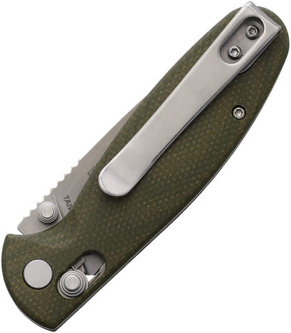 ESEE Expat Medellin II 2.75" S35VN Crossbar Lock Green Canvas Micarta Folding Knife
