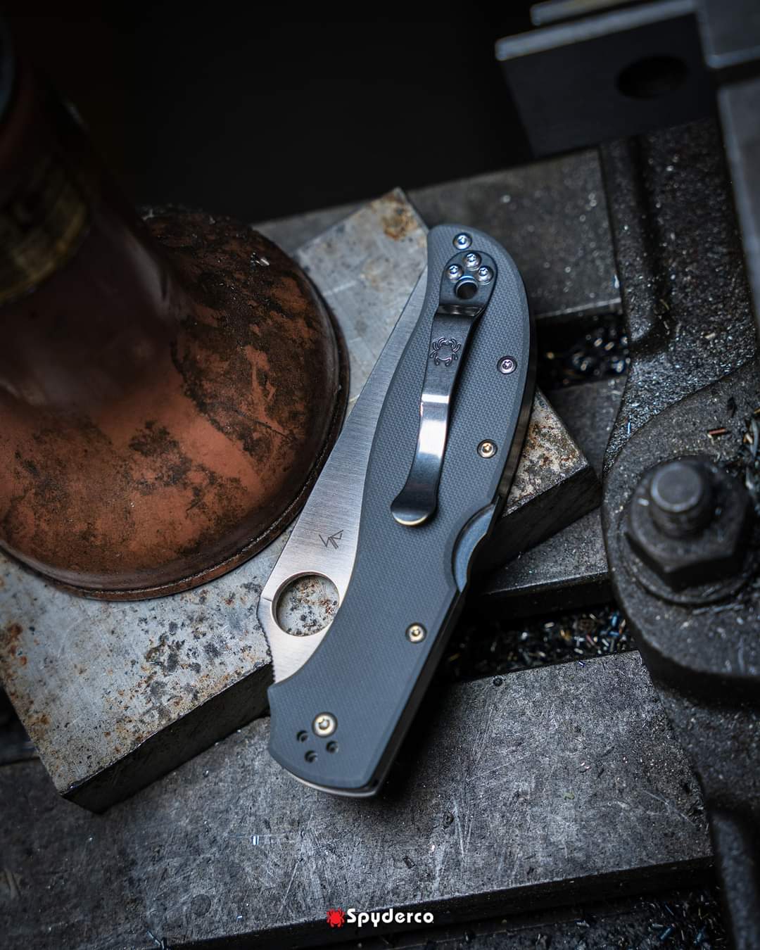 Spyderco Stretch 2 XL 3.99" CPM Cru-Wear Gray G-10 Folding Knife C258GPGYCW