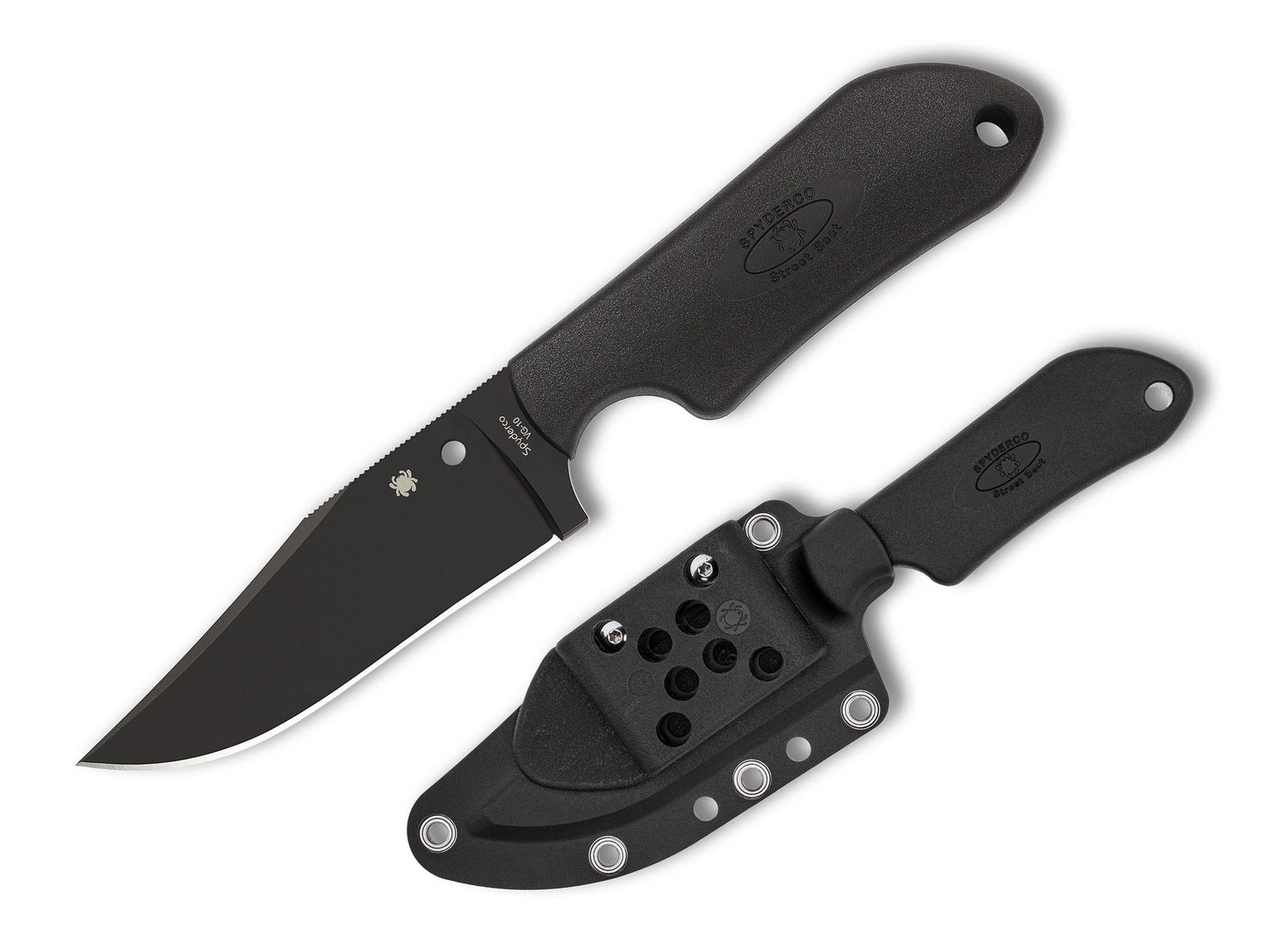 Spyderco Street Beat Lightweight 3.51" VG-10 FRN Fixed Blade Knife FB15PBBK