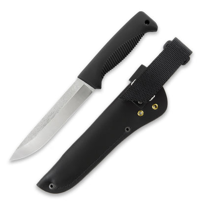 Peltonen M95 Ranger Puukko 5.7" N690 Black Fixed Blade Knife with Leather Sheath