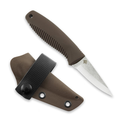 Peltonen M23 Ranger Cub 2.56" N690 Coyote Brown Fixed Blade Knife with Kydex Sheath