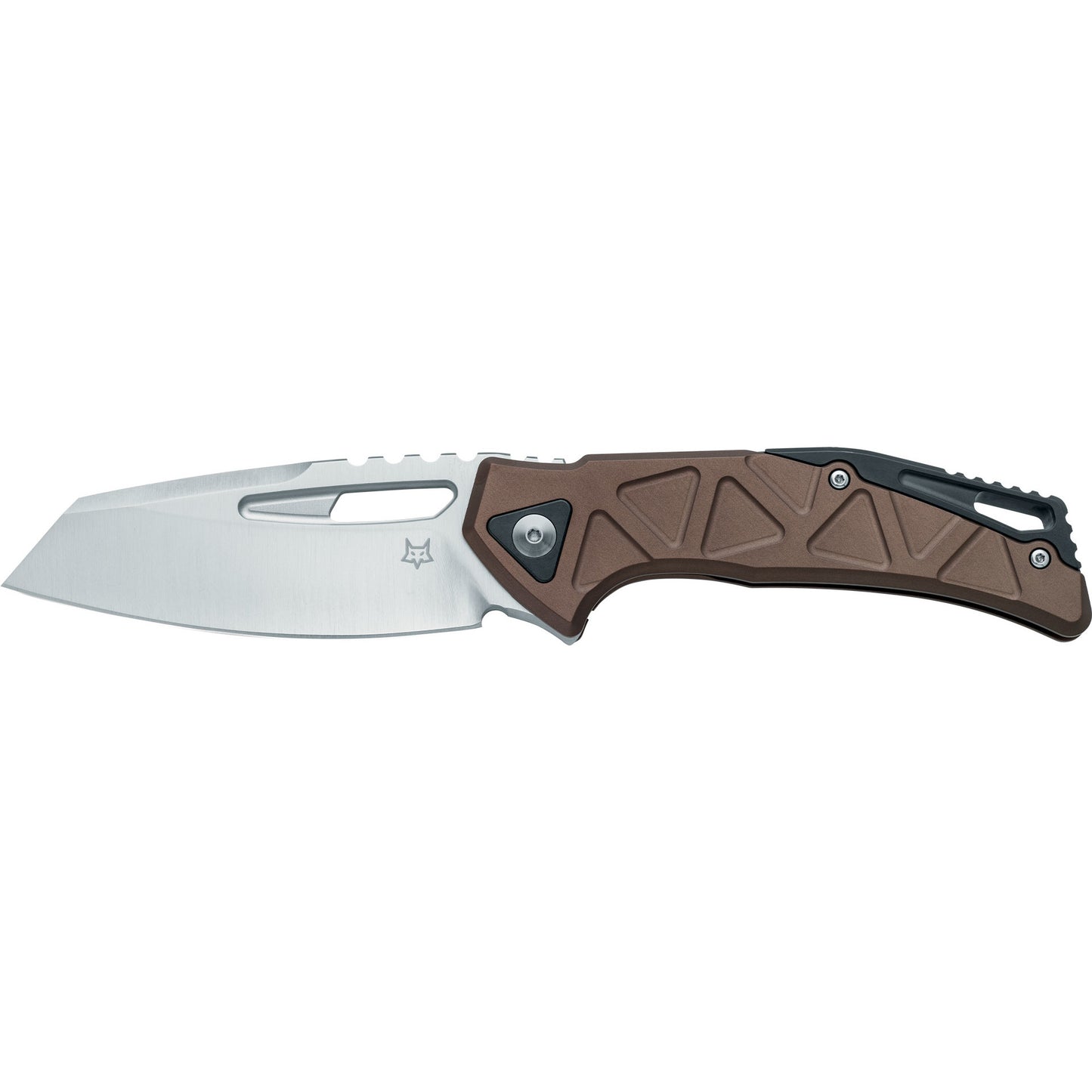 Fox Chronos 3.54" Magnacut Bronze Anodized Aluminium Folding Knife FX-552 ALBR