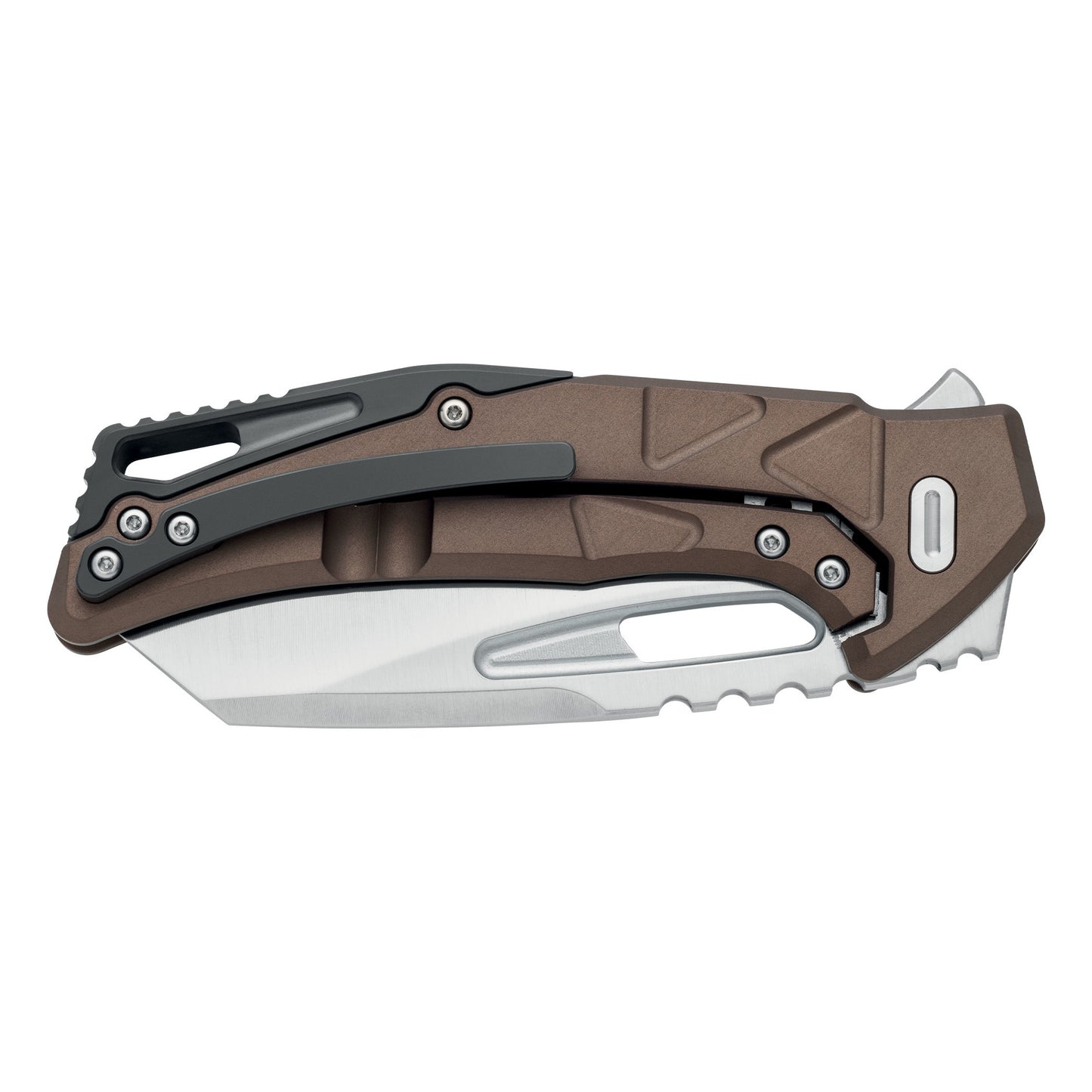 Fox Chronos 3.54" Magnacut Bronze Anodized Aluminium Folding Knife FX-552 ALBR