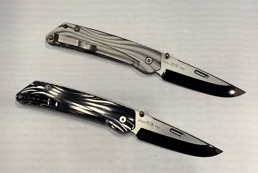 Rockstead HIGO II TI-ZDP (M) 3.5" Polished ZDP189 Folding Knife with Matte DLC Titanium Handle
