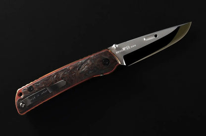 Rockstead HIGO II X-FCF-ZDP (DMC) 3.5" Polished ZDP189 Folding Knife with Dark Matter Copper Carbon Fiber Titanium Handle