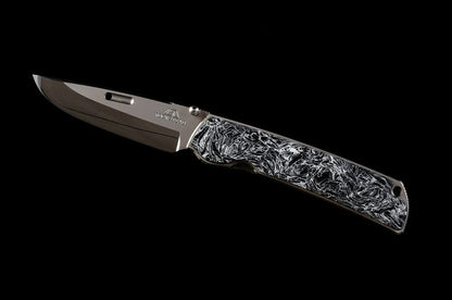 Rockstead HIGO II X-FCF-ZDP (DMP) 3.5" Polished ZDP189 Folding Knife with Dark Matter Polar Carbon Fiber Titanium Handle