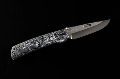 Rockstead HIGO II X-FCF-ZDP (DMP) 3.5" Polished ZDP189 Folding Knife with Dark Matter Polar Carbon Fiber Titanium Handle