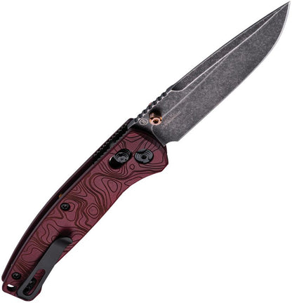 Hogue Mysto Fire 3.4" CPM Magnacut Black Stonewash Redstone Richlite Folding Knife