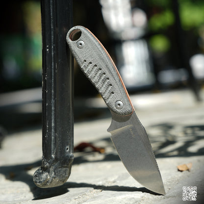 Kizer Hare 3.14" Nitro-V Micarta G10 Fixed Blade Knife 1077A2