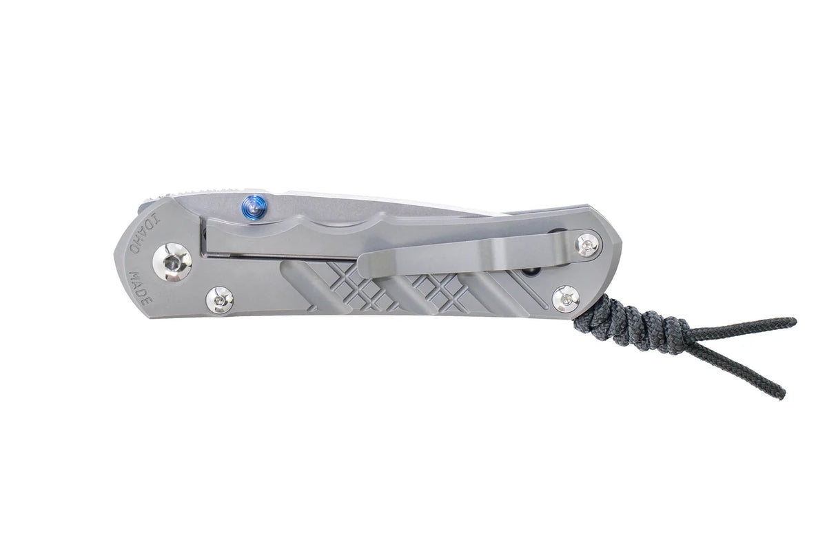 Chris Reeve Small Inkosi Crosshatch 2.8" CPM Magnacut Titanium Folding Knife SIN-1152-001
