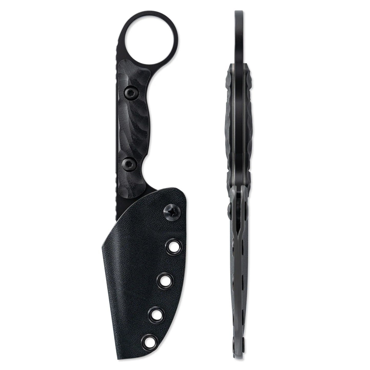 Toor Knives Jank Shank S 3" CPM-M4 SOCOM Black KG GunKote Black G10 Fixed Blade Knife