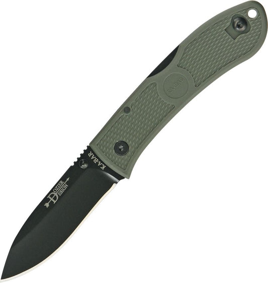 KA-BAR Dozier 3" AUS8A Folding Hunter Knife Field Green 03-4062 FG