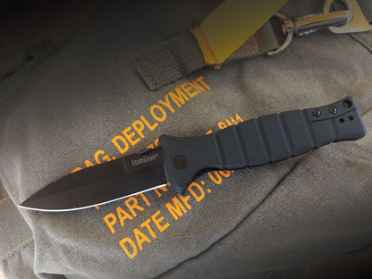 Kershaw XCOM 3.6" 8Cr13MoV Black Folding Knife by Les George