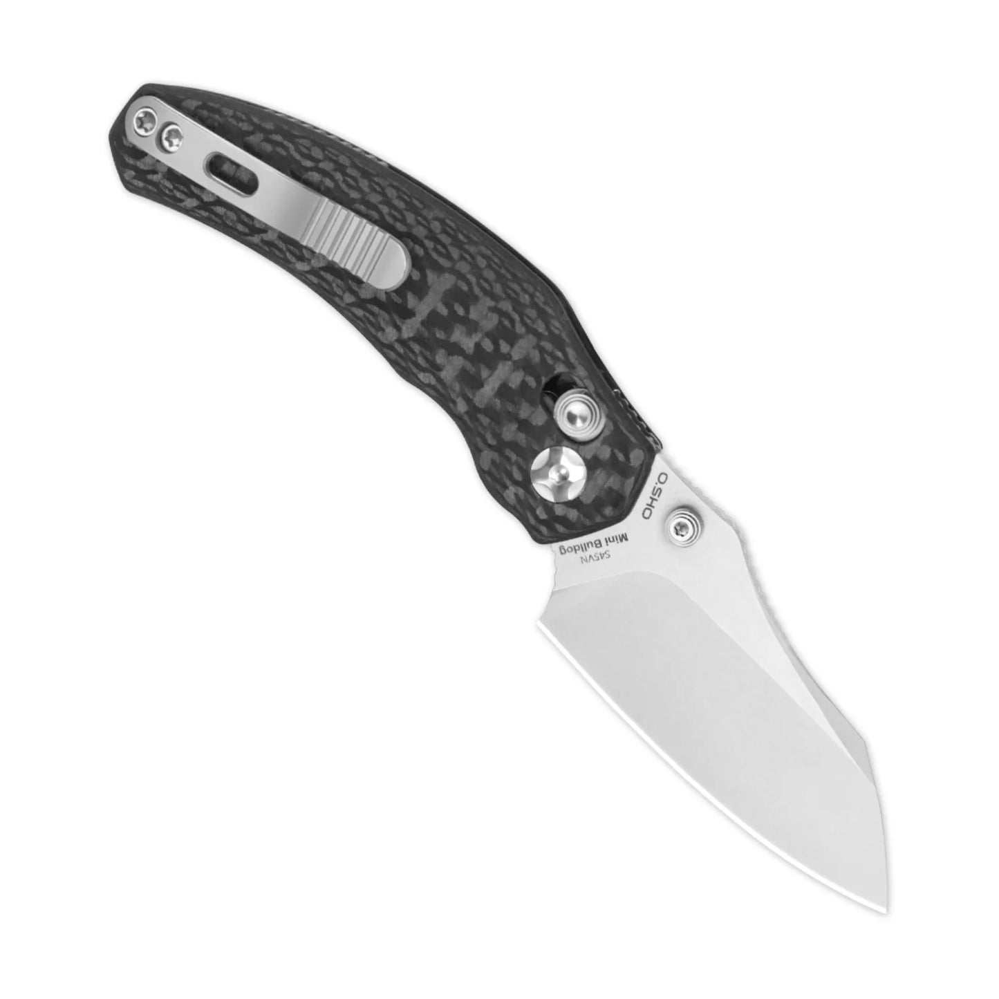 Kizer Mini Bulldog Clutch-Lock 2.51" S45VN Stonewashed Carbon Fiber Folding Knife Ki3672SA3