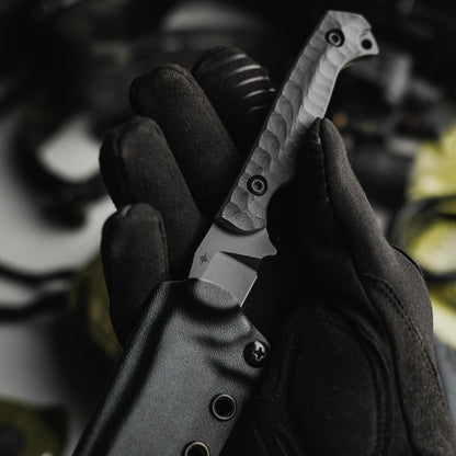 Toor Knives Krypteia T 4" CPM-M4 SOCOM Black KG GunKote Black G10 Fixed Blade Knife