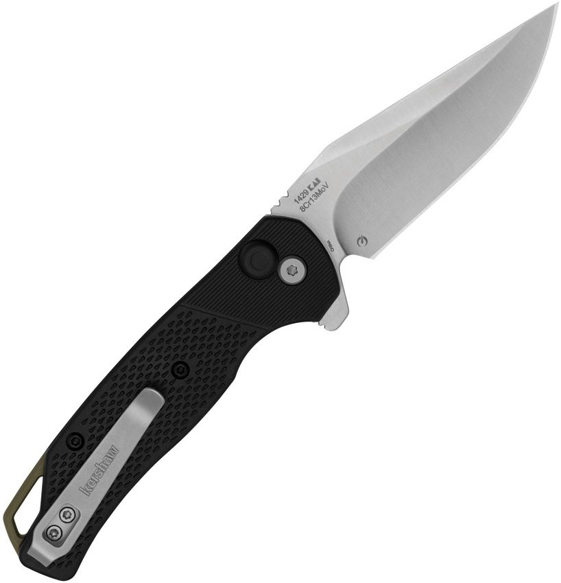 Kershaw Runoff 3.1" 8Cr13MoV Button-Lock KVT Black GFN Folding Knife 1429