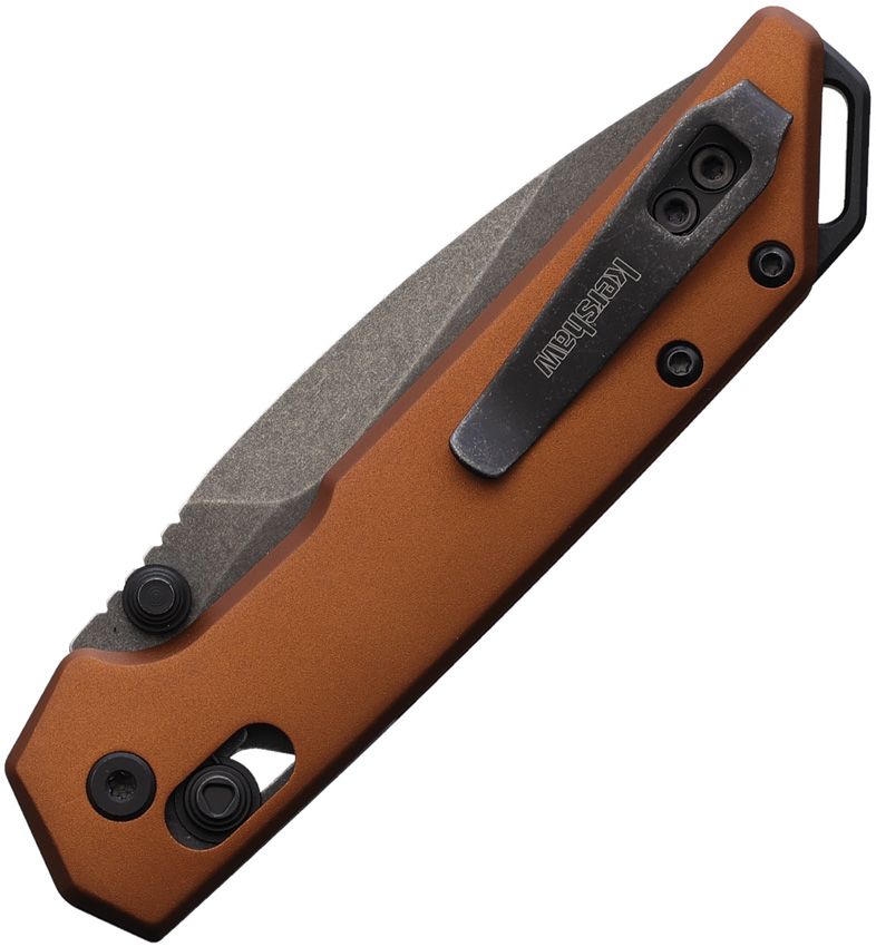 Kershaw Mini Iridium 3" D2 BlackWash DuraLock KVT Bronze Aluminum Folding Knife 2051BRZBW