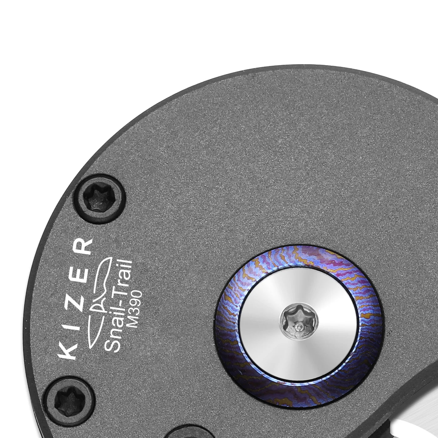 Kizer Snail-Trail M390 Titanium Timascus Pocket Coin Knife Ki2757A1