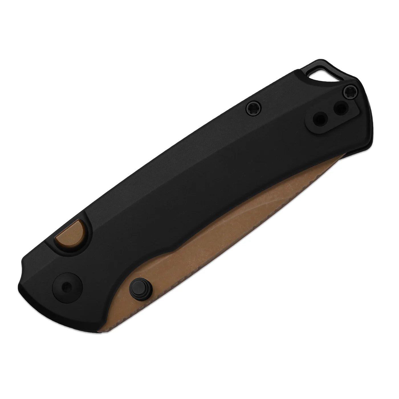 Kizer T1 BD 3.2" Elmax Sunset Metal PVD Titanium Button-Lock Folding Knife by Uli Hennicke 3490.2BDA2
