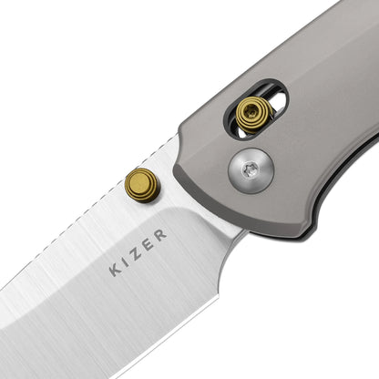 Kizer T1 CD 3.2" M390 Titanium Clutch-Lock Folding Knife by Uli Hennicke 3490.2CDA1