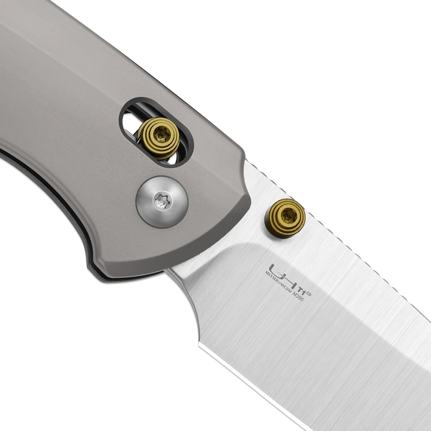 Kizer T1 CD 3.2" M390 Titanium Clutch-Lock Folding Knife by Uli Hennicke 3490.2CDA1