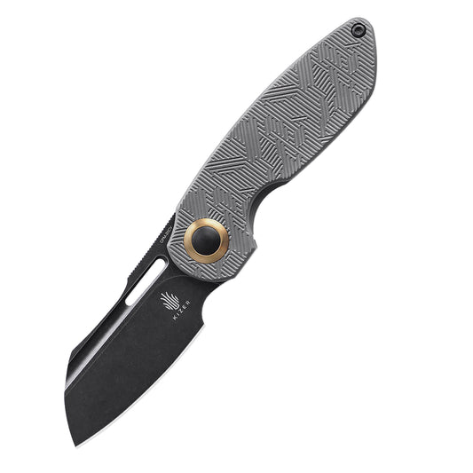 Kizer October 2.93" CPM-20CV Black Titanium Folding Knife Ki3569A2