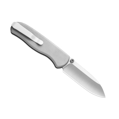 Kizer Drop Bear Zero 3.1" M390 Light Gray Aluminium Folding Knife Ki3619BDA4