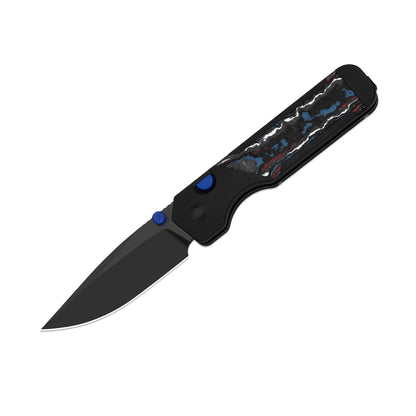 Kizer Militaw 315 KwikSwap 3.1" M390 DLC Ultra Aluminium Fatcarbon Nebula Folding Knife Ki3634.31BDA1