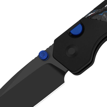 Kizer Militaw 315 KwikSwap 3.1" M390 DLC Ultra Aluminium Fatcarbon Nebula Folding Knife Ki3634.31BDA1