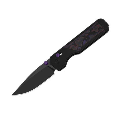 Kizer Militaw 315 KwikSwap 3.1" Elmax DLC Ultra Aluminium Fatcarbon Purple Haze Folding Knife Ki3634.31CDA1