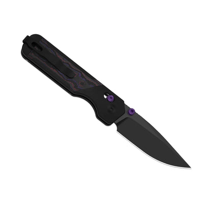 Kizer Militaw 315 KwikSwap 3.1" Elmax DLC Ultra Aluminium Fatcarbon Purple Haze Folding Knife Ki3634.31CDA1