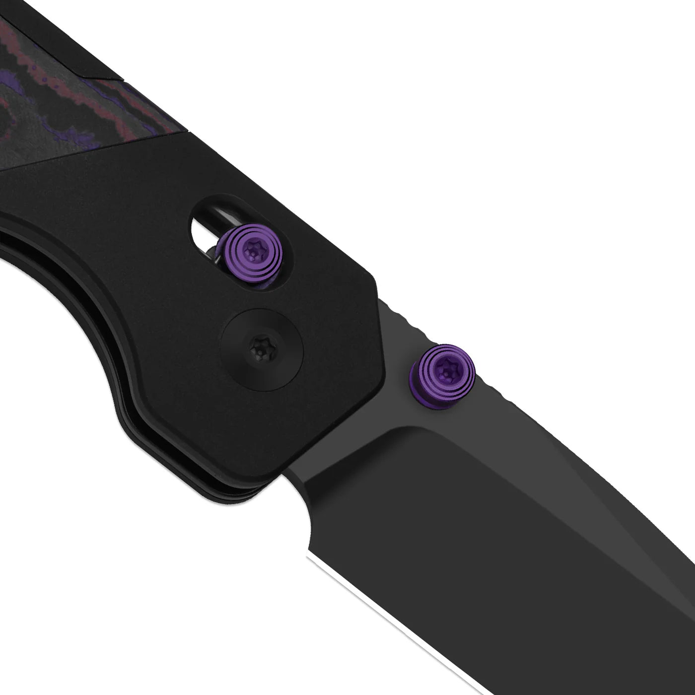 Kizer Militaw 315 KwikSwap 3.1" Elmax DLC Ultra Aluminium Fatcarbon Purple Haze Folding Knife Ki3634.31CDA1