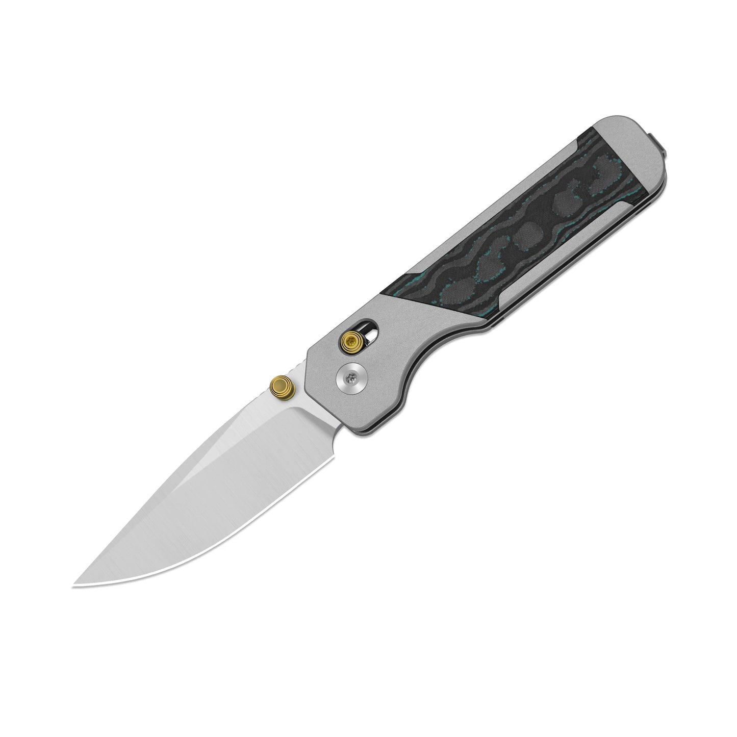 Kizer Militaw 315 KwikSwap 3.1" Elmax Aluminium Shipwreck Camo Carbon Folding Knife Ki3634.31CDA2
