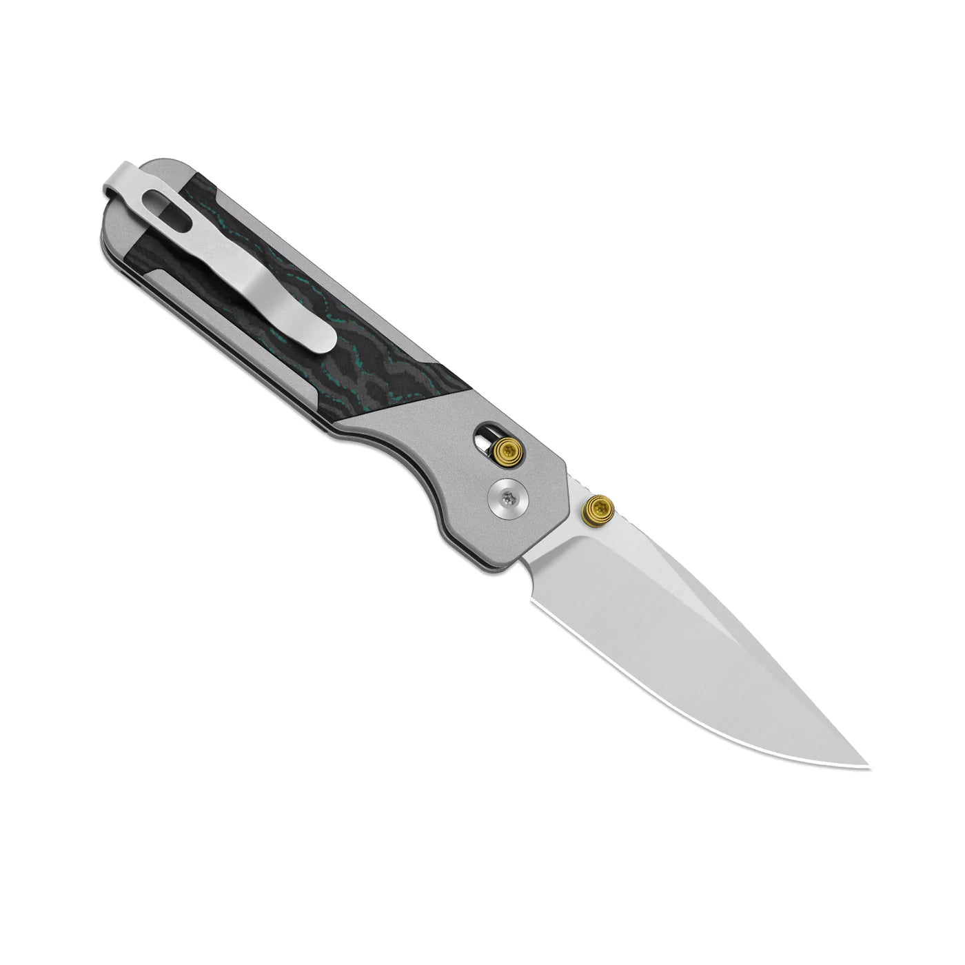 Kizer Militaw 315 KwikSwap 3.1" Elmax Aluminium Shipwreck Camo Carbon Folding Knife Ki3634.31CDA2