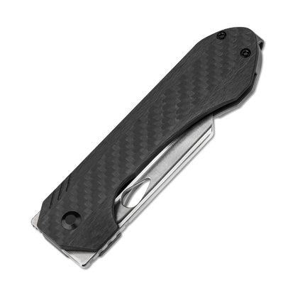 Kizer Huldra 3.19" S45VN Carbon Fiber Titanium Folding Knife by Mason Hayes Ki3365A2