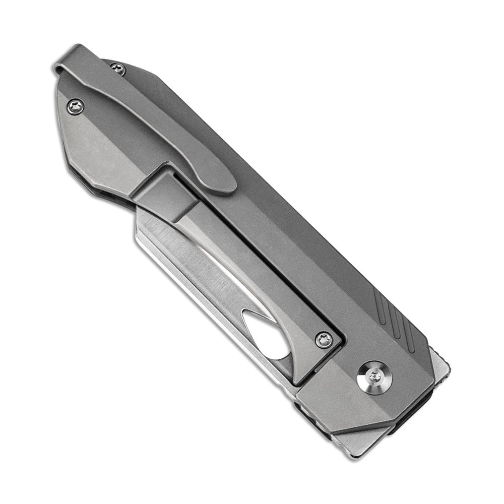 Kizer Huldra 3.19" S45VN Carbon Fiber Titanium Folding Knife by Mason Hayes Ki3365A2