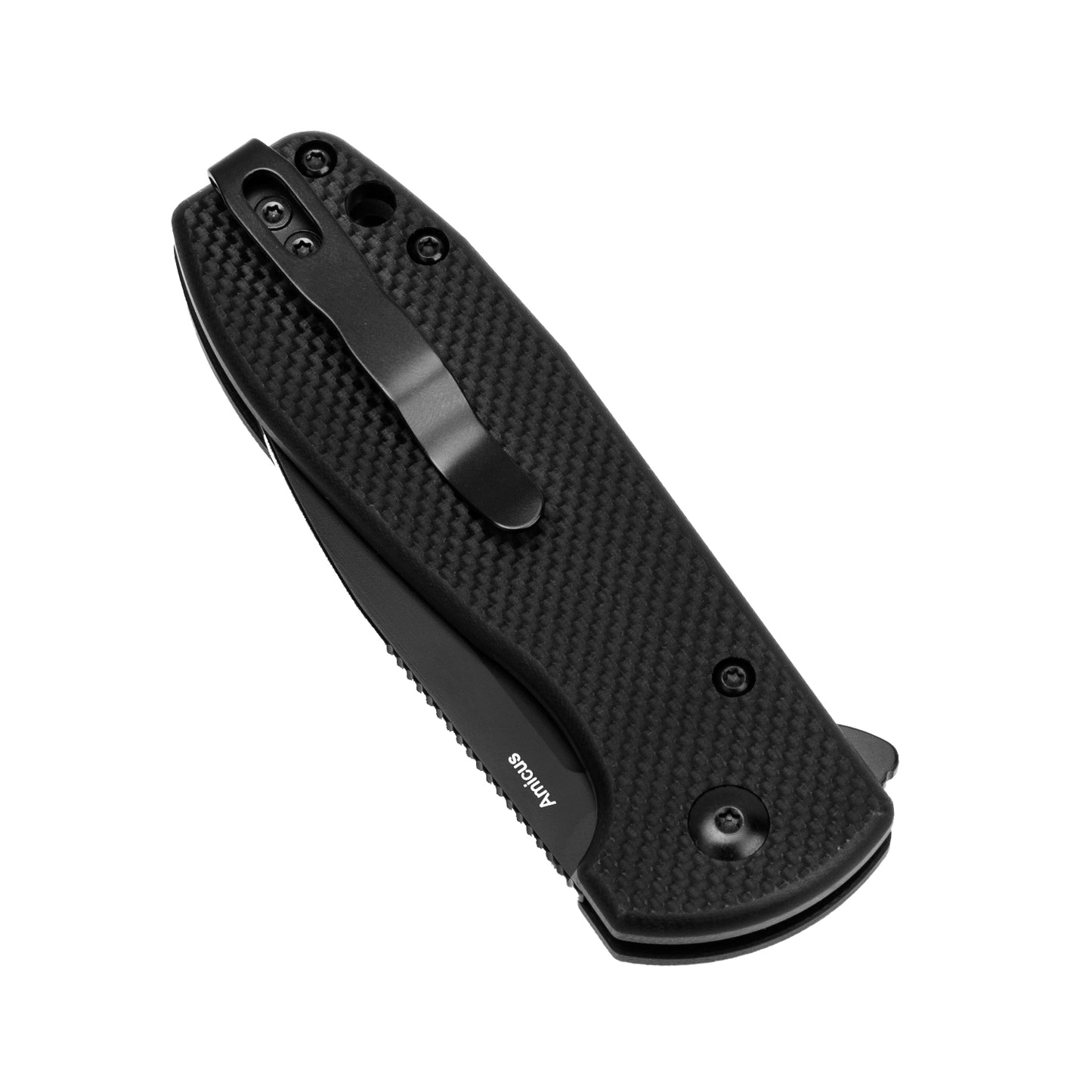 Kizer Amicus 2.95" Black 9Cr18MoV G10 Button-Lock Folding Knife L3002A1