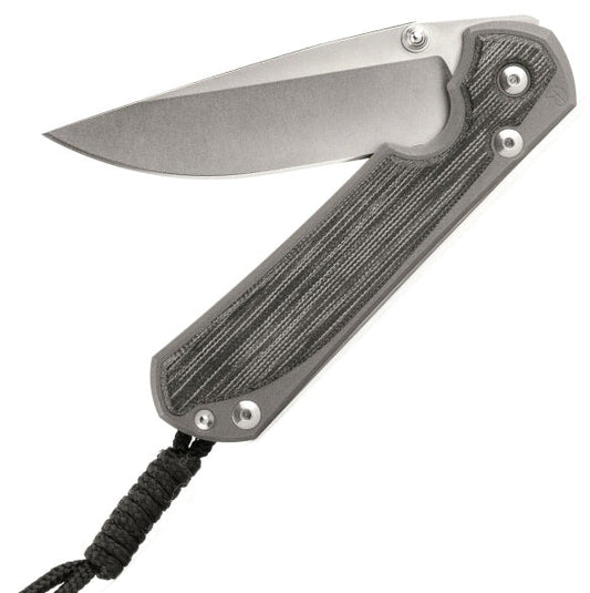 Chris Reeve Large Sebenza 31 Black Canvas Micarta 3.61" CPM Magnacut Titanium Folding Knife L31-1200